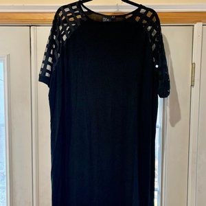 ASOS Curve US 16/UK20 black dress with mesh sleeve